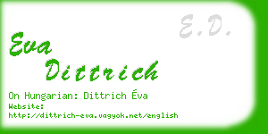 eva dittrich business card