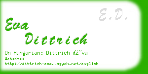 eva dittrich business card